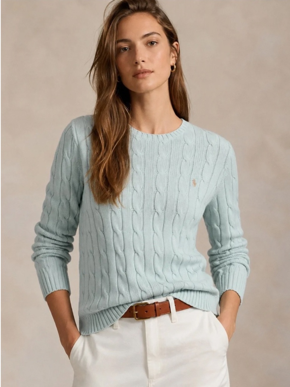Polo Ralph Lauren Classic Pima Cotton Cable Knit Sweater